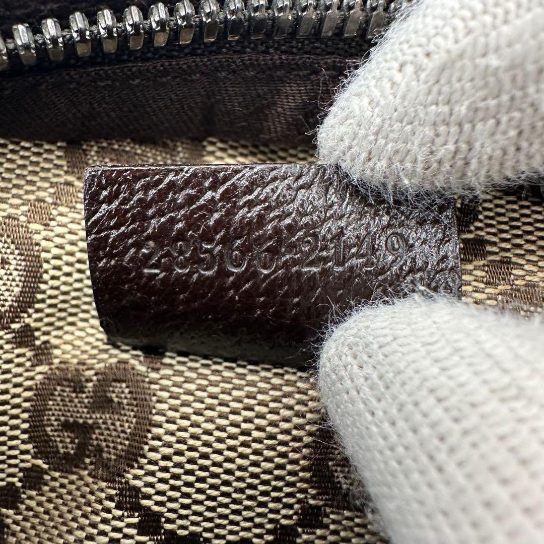 【極美品】GUCCI ボディバッグ ウエストポーチ GG キャンバス ブラウン