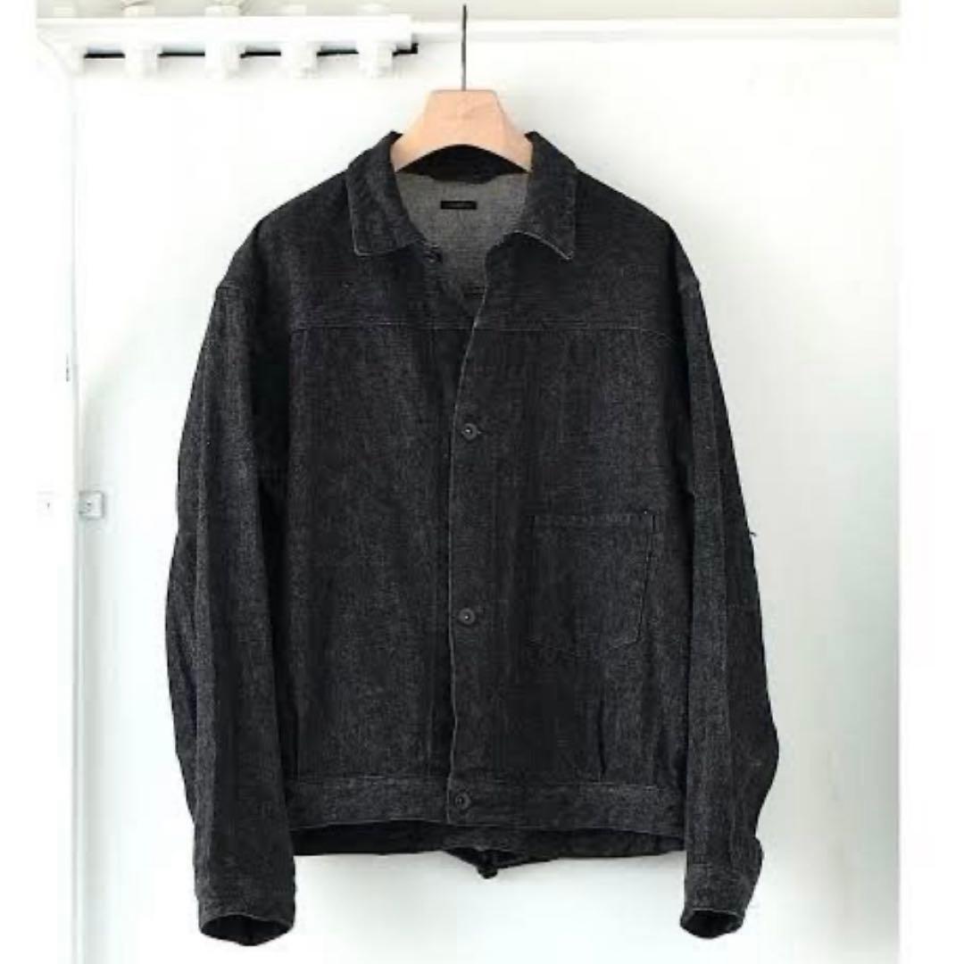 COMOLI デニムジャケット BLACK×ECRU 21AW