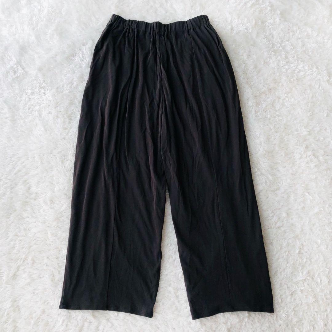 ヨーガンレール バルーンパンツ 伸縮 総ゴム チャコール 綿100 L ポケット