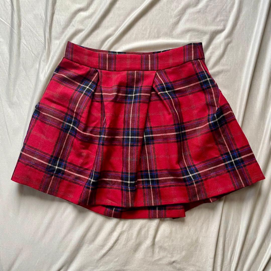 ヴィヴィアンウエストウッド レッドレーベル 変形 チェック スカート