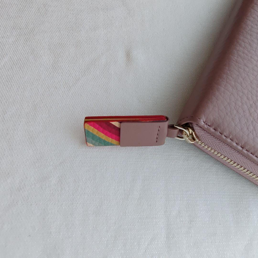 未使用級　ポールスミス　長財布　ピンク　ラウンドジップ