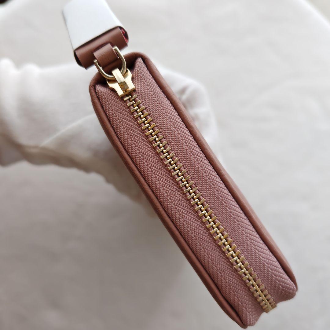 未使用級　ポールスミス　長財布　ピンク　ラウンドジップ