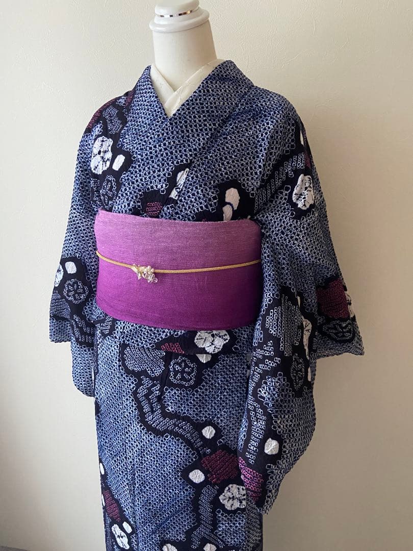 ◻️ メルりんご様◻️有松鳴海絞り浴衣 裄67 身丈160