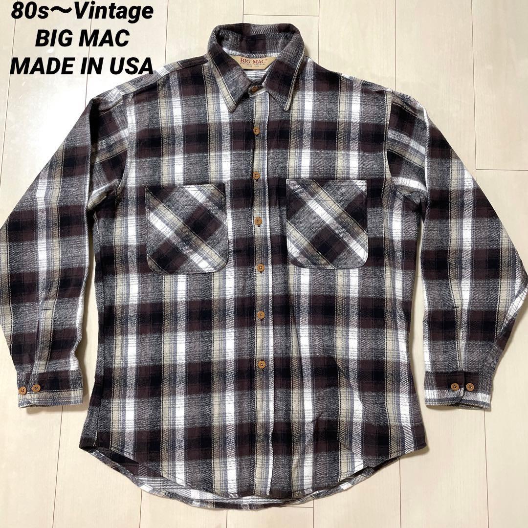 80s〜BIG MAC Vintage ヴィンテージ ビッグマックネルシャツL - メルカリ