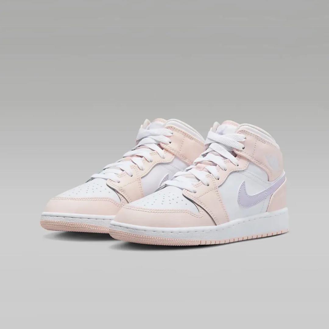 ■新品23.5cm■NIKE エアジョーダン１MID GS ピンク/パープル