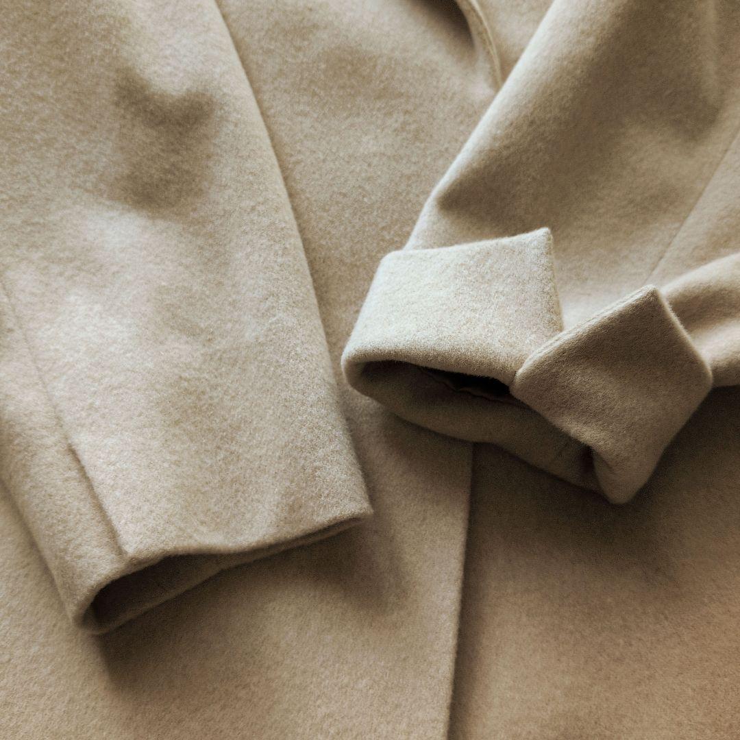 最終価格【極美品】 自由区 シャルムビーバーロングコート 大きいサイズ 46