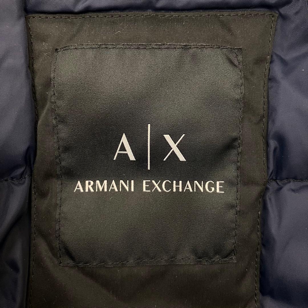 A/X アルマーニエクスチェンジ ダウンジャケット フード USA XL 黒