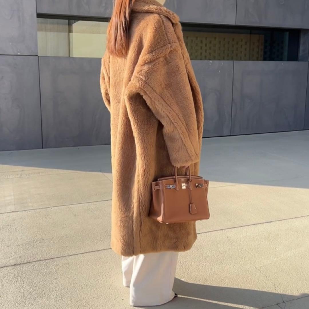 新型最新作❗️ベアロングコート テディコート ライトブラウン