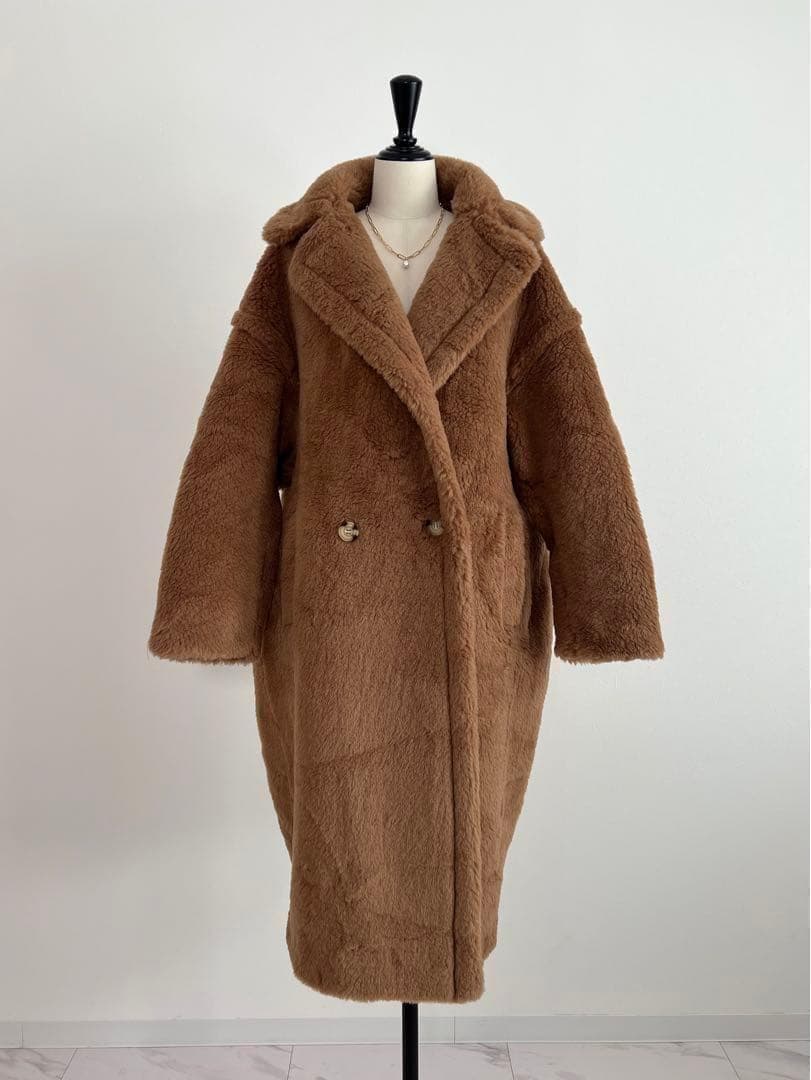 新型最新作❗️ベアロングコート テディコート ライトブラウン
