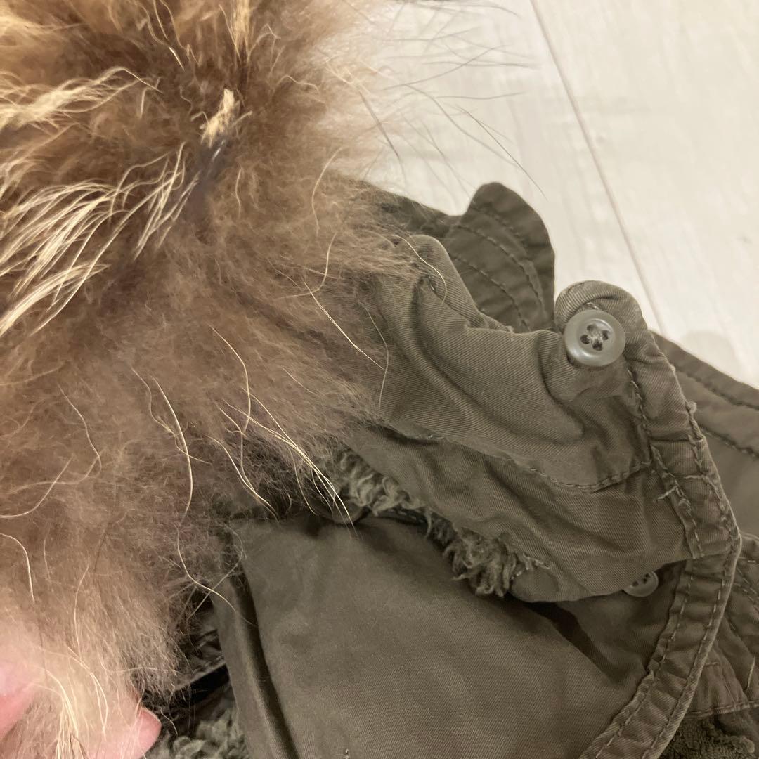 超美品！johnnywolf フードファー付き袖リブモッズコート 3