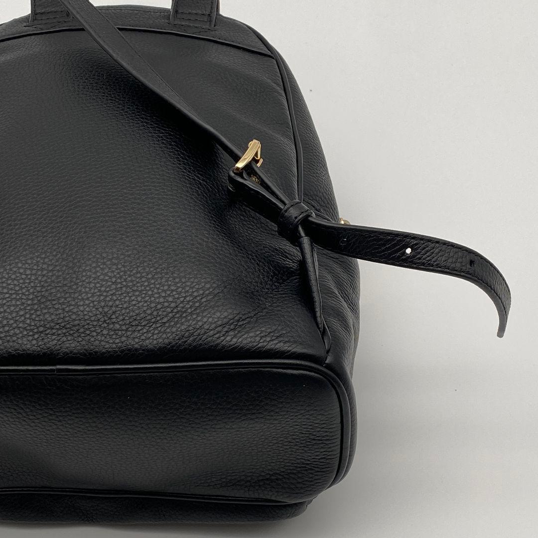 未使用級 マイケルコース アビー リュック バックパック レザー 黒 ロゴ金具