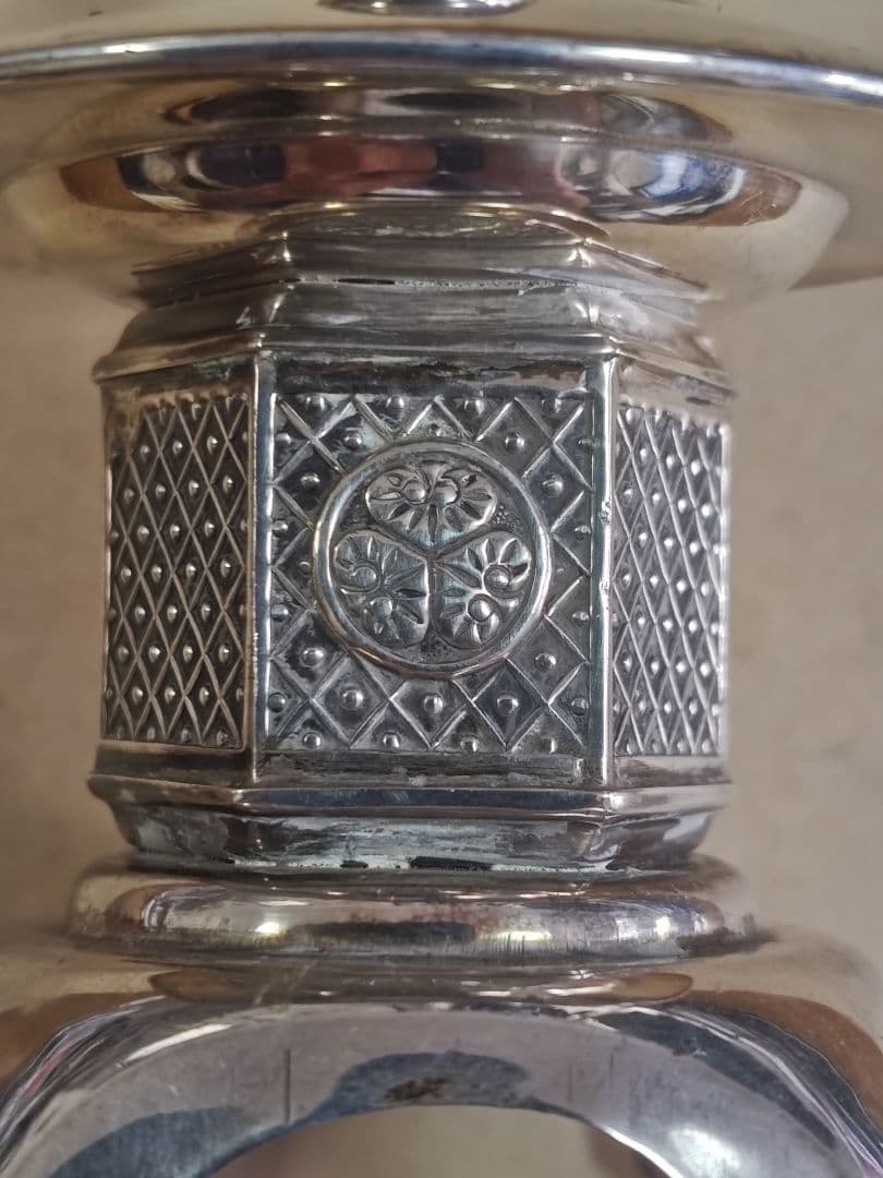 珍品　明治初期 銀製 香炉、アンティーク