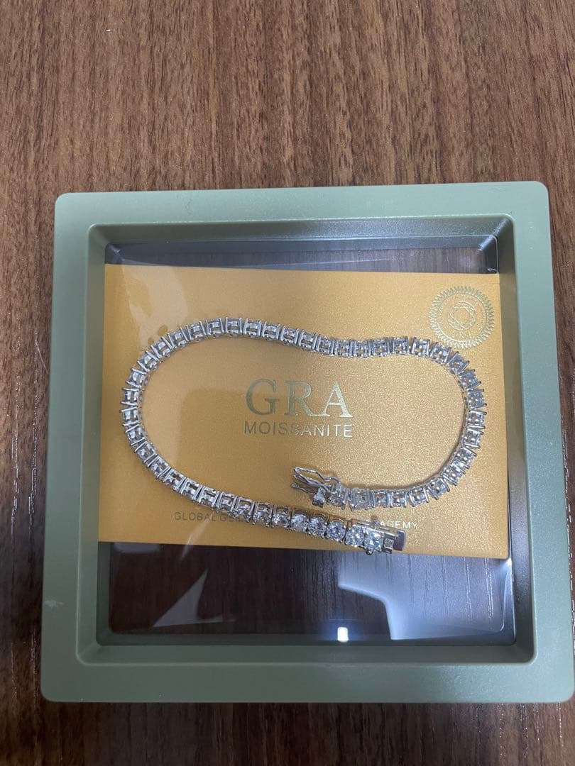 【極上の輝き】5mmモアサナイト×シルバー925ブレス｜証明書付