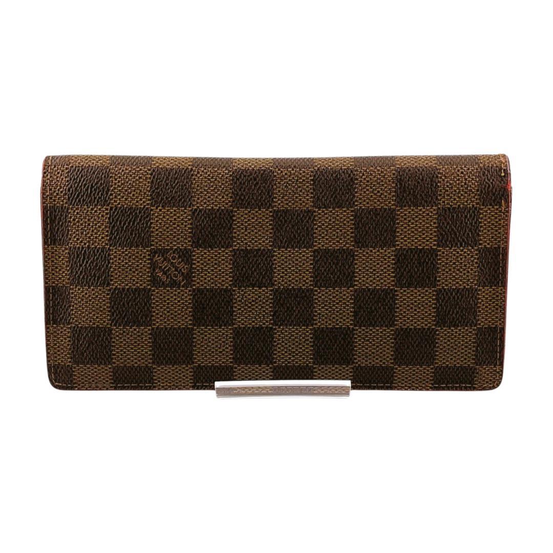 ルイヴィトン ダミエ 二つ折り長財布 ポルトフォイユ ブラザ ブラウン系