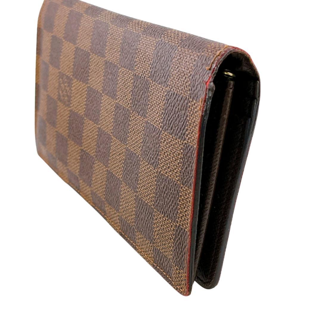 ルイヴィトン ダミエ 二つ折り長財布 ポルトフォイユ ブラザ ブラウン系