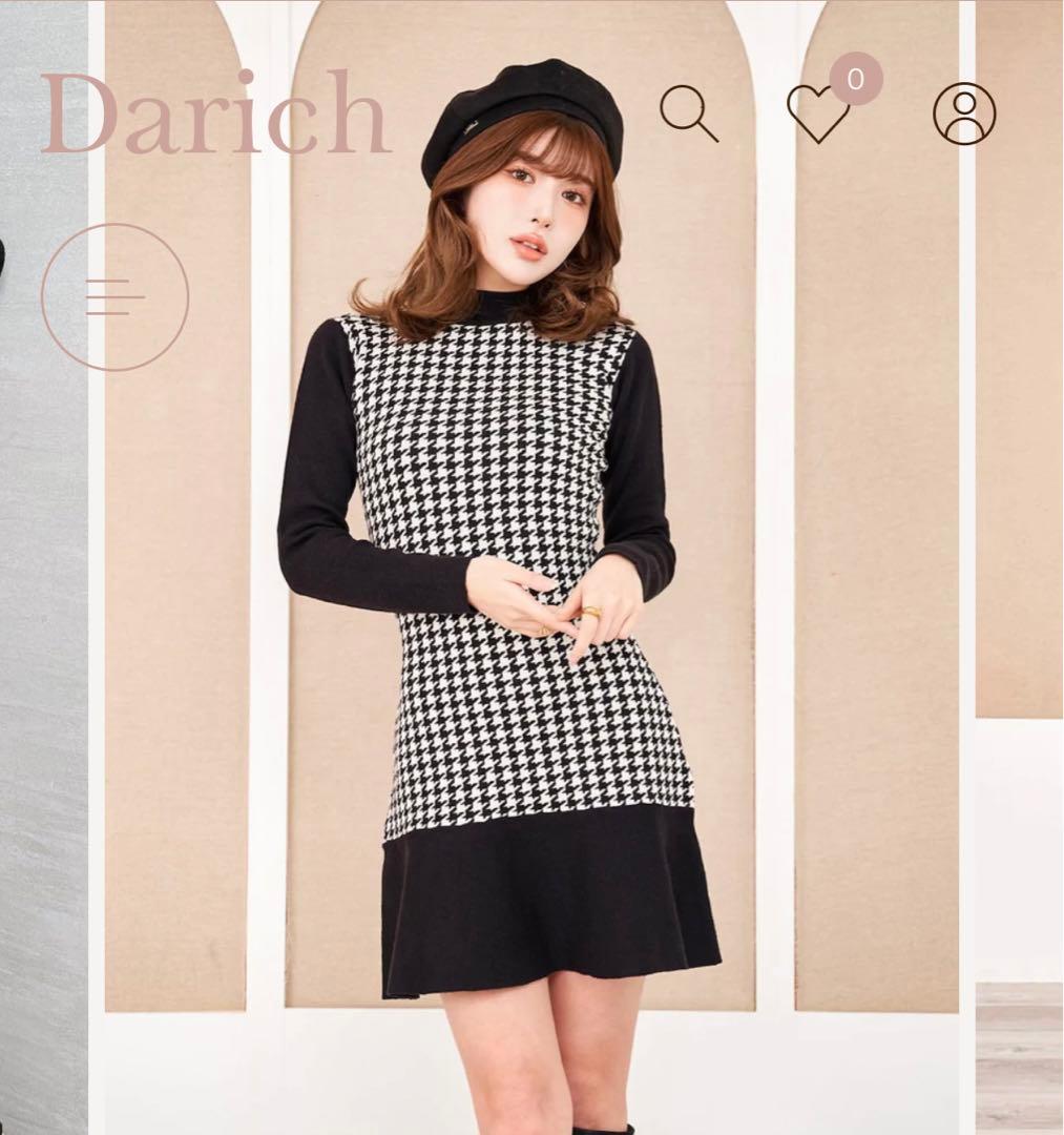 ポイントフリルチェックミニワンピース　Darich