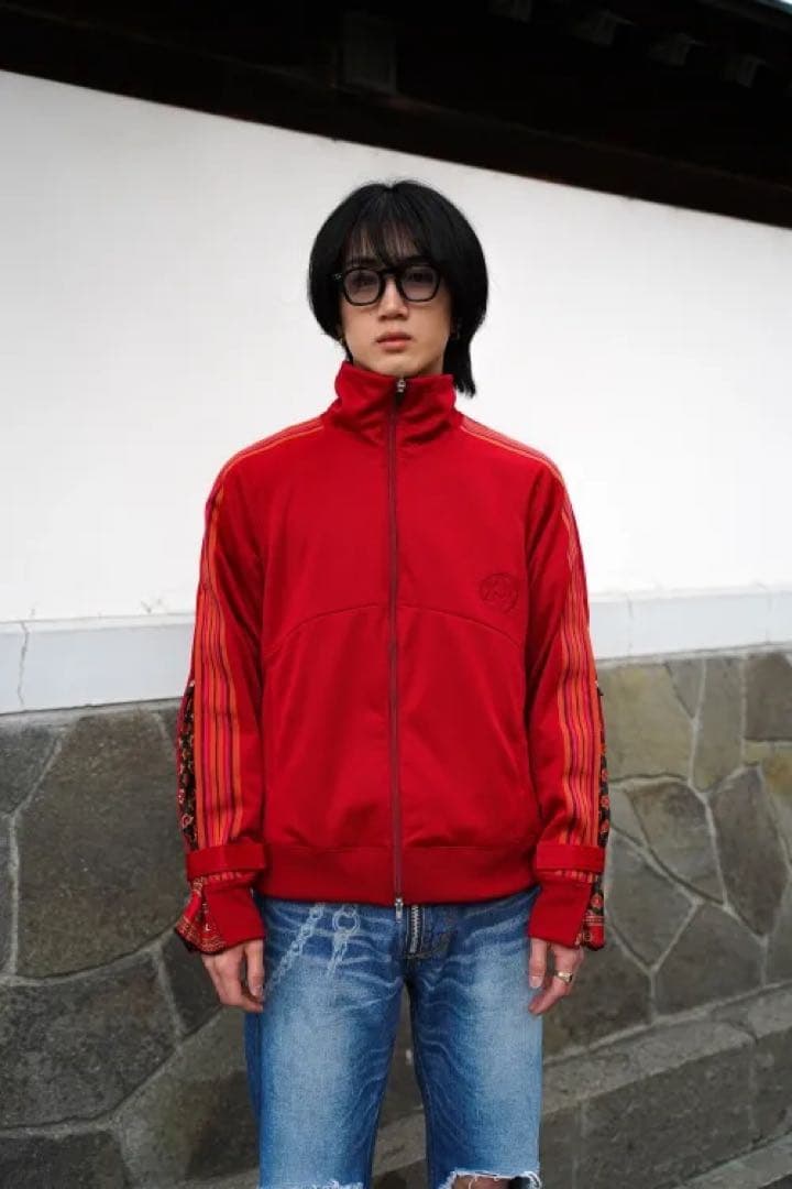 【Mサイズ】Leh レー ジップトラックブルゾン　赤　トラックジャケット