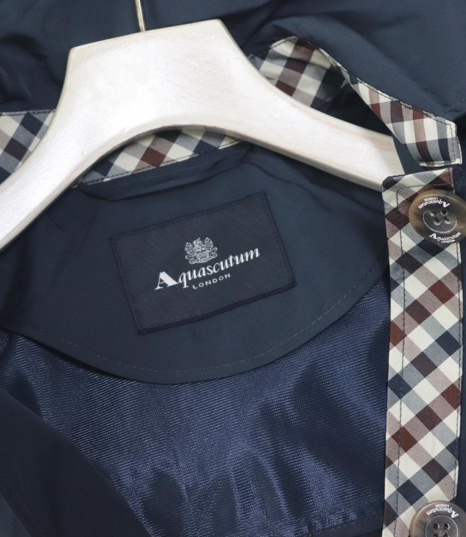 新品【アクアスキュータム 】ショップチャンネル完売品 レインコート M 紺