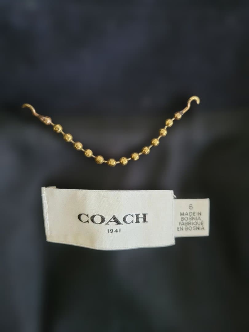 COACH　ネイビー ダブルブレスト チェスターコート