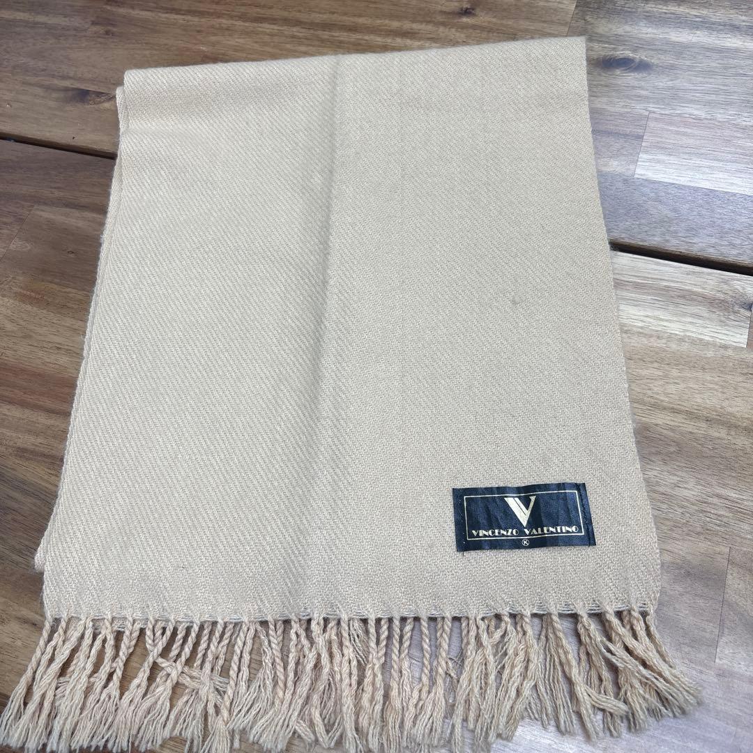 ヴィンチェンツォ ヴァレンティノ マフラー フリンジ付き - メルカリ