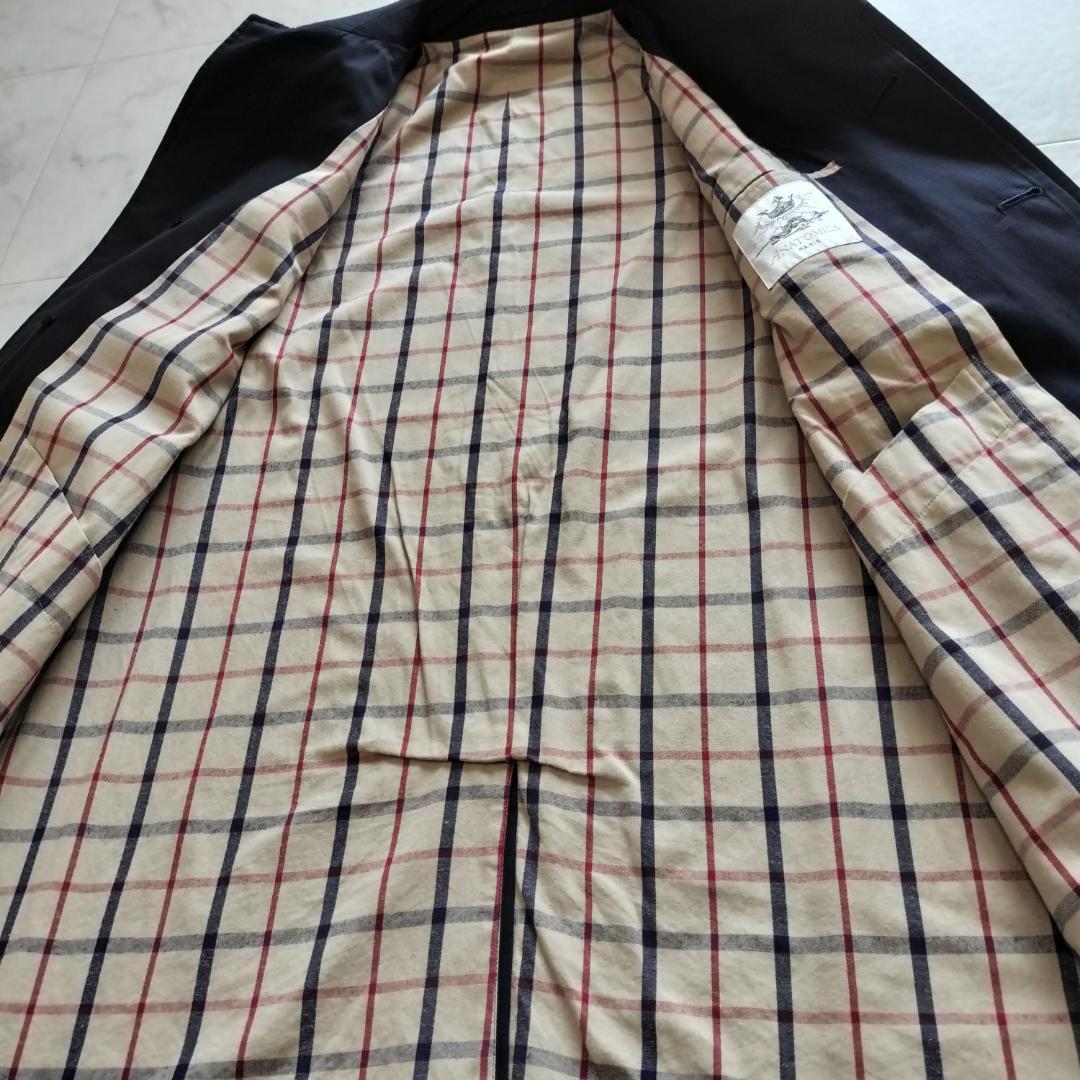 アナトミカ 一枚袖シングルラグランコート 46 M ネイビー ステンカラーコート