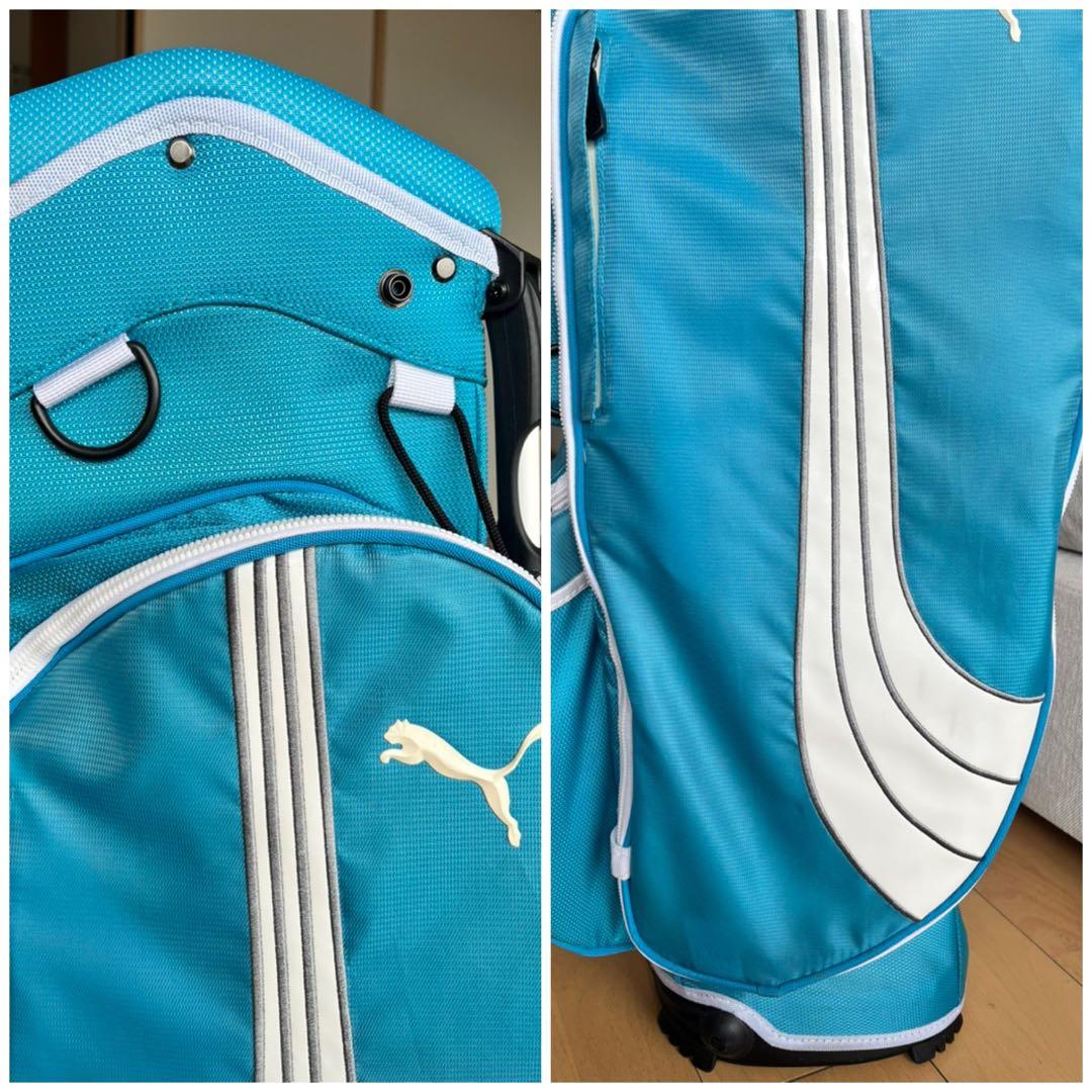 美品 希少PUMA スタンド式キャディバッグ 軽量仕様 レディース ベルト無し