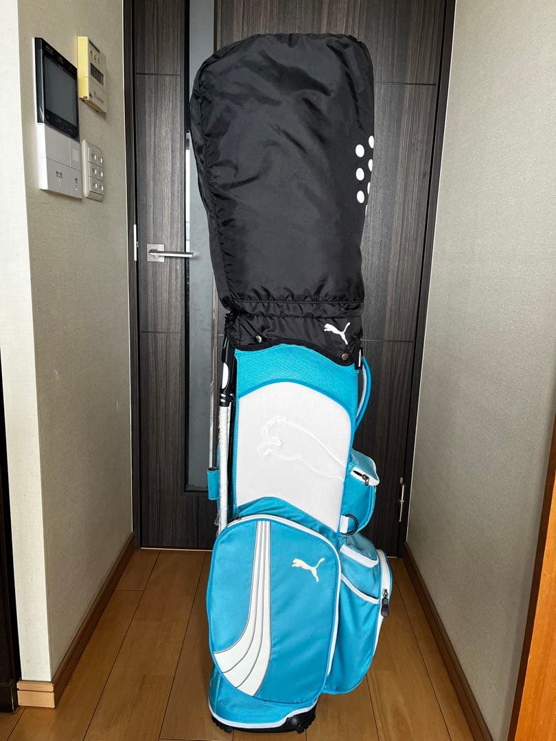 美品 希少PUMA スタンド式キャディバッグ 軽量仕様 レディース ベルト無し
