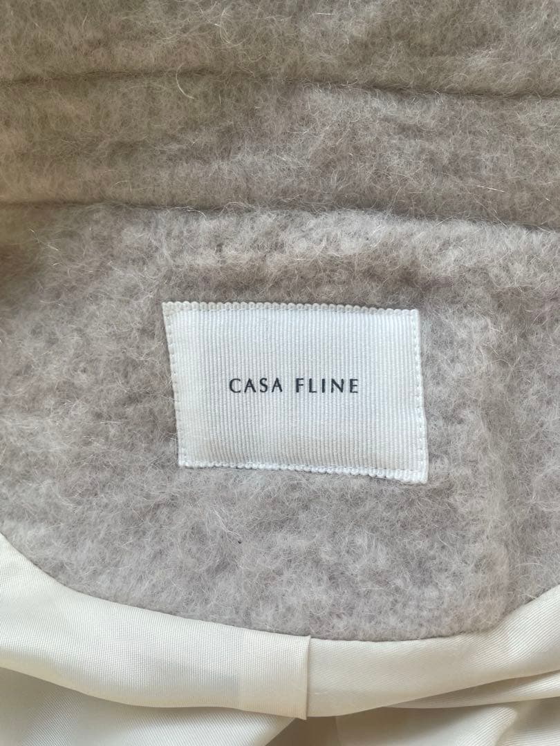 CASA FLINE ベージュ ダブルブレストコート