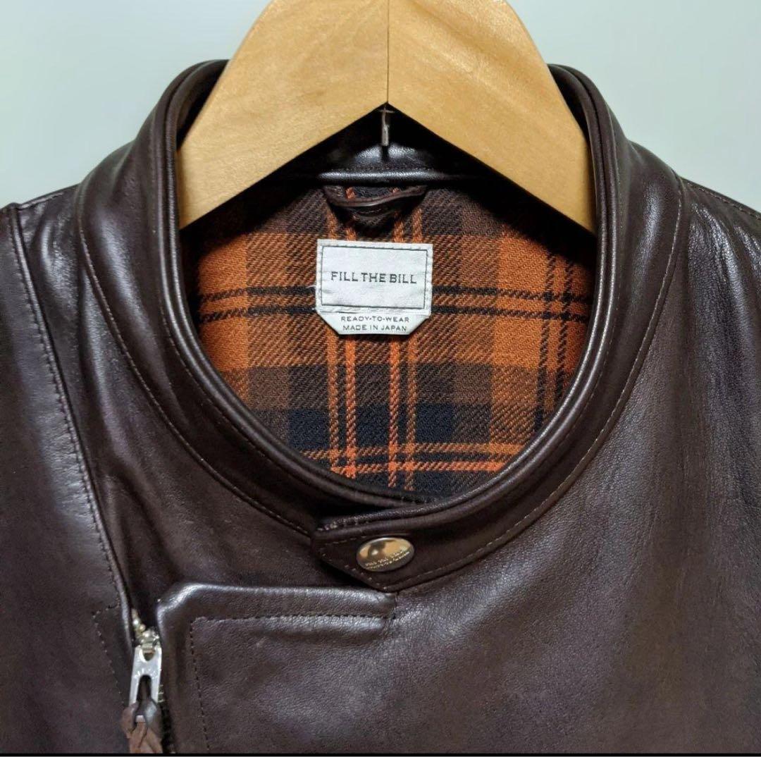 美品 FILL THE BILL ホースレザーライダースジャケット