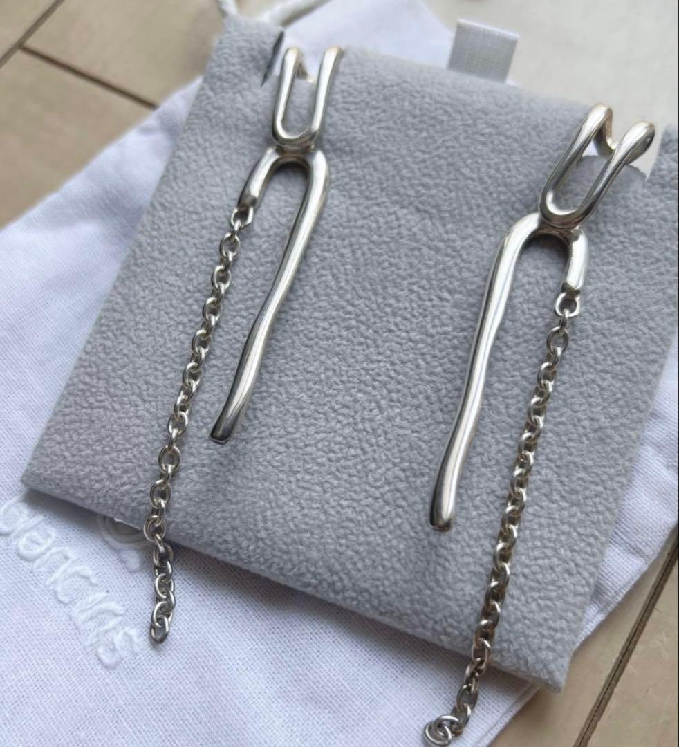 blanc fris チェーン3wayシルバーピアス