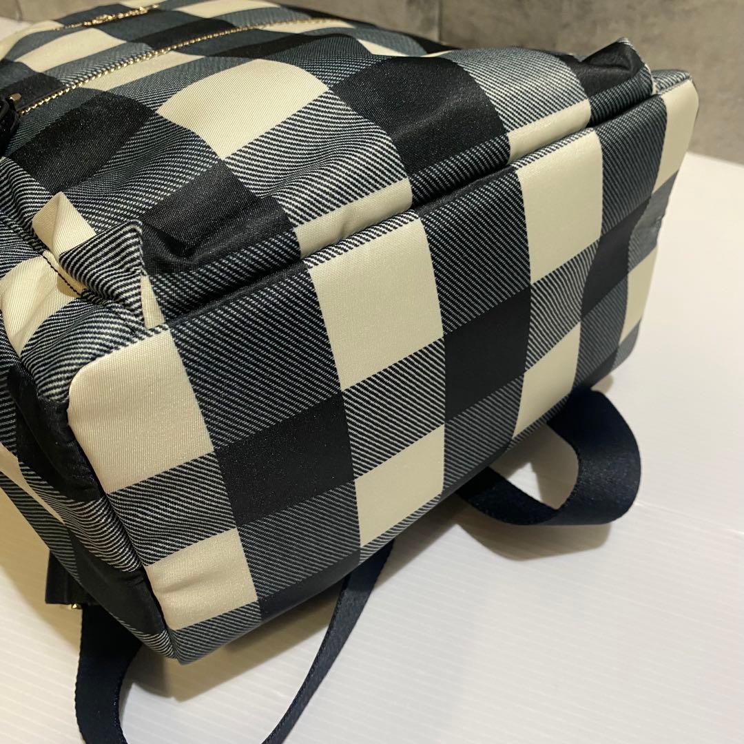 【未使用】kate spade　チェルシー　ギンガムチェック柄　ナイロンリュック