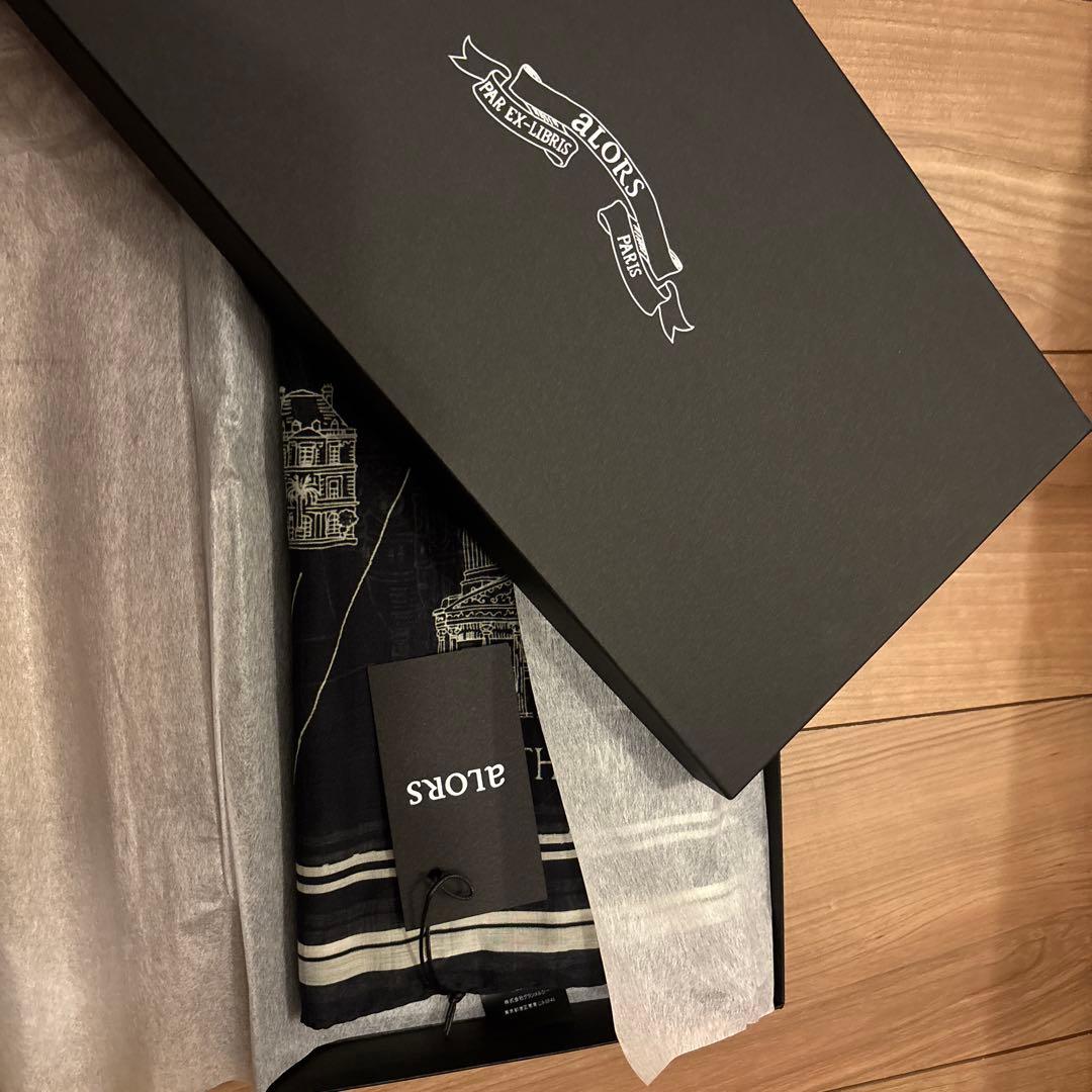aLORS paris シルク混スカーフ 新品 超大判 本日のみ最終限定値下げ