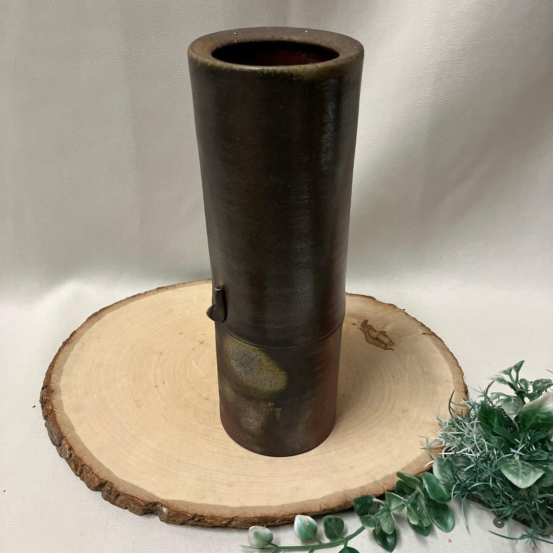 未使用 備前焼 宗秀造 花入 山本宗秀 竹型花入 木箱 - メルカリ