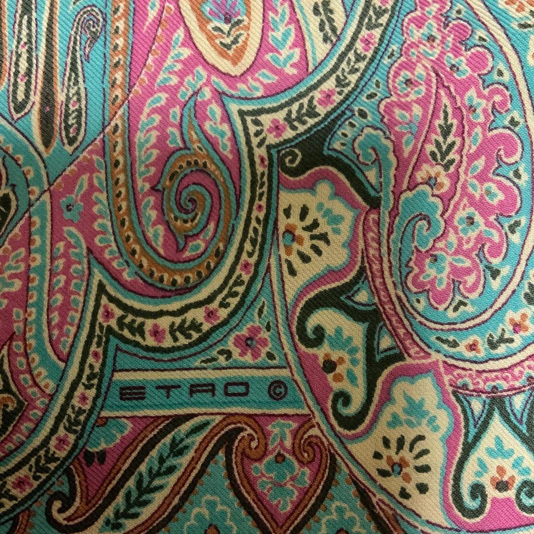 洗練されたデザイン　ETRO 正規品　ペイズリー スカーフ　ショール　D