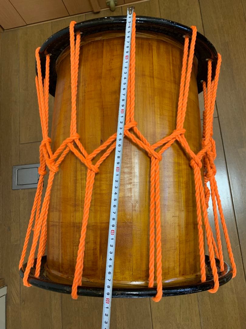 桶胴太鼓　和太鼓　W48cm 約5.6キロ　担ぎ桶太鼓　現状品