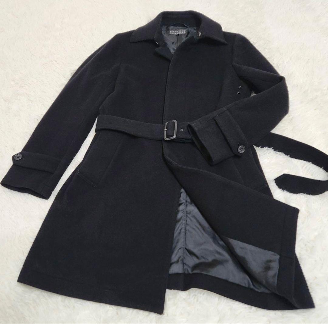【美品】バーニーズニューヨーク Super100's ステンカラーコート