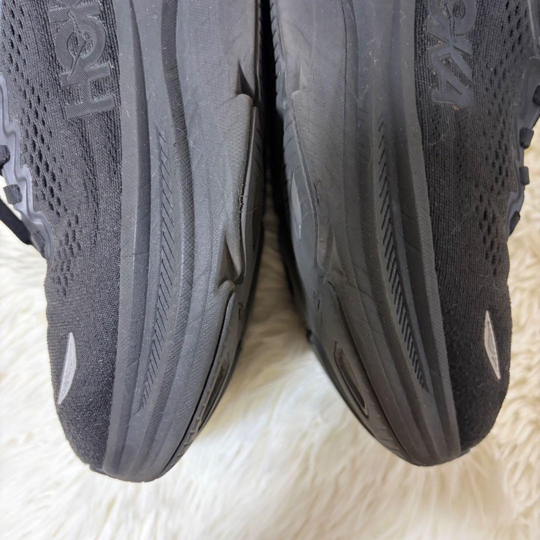 ホカオネオネ　HOKA BONDI9 ボンダイ9 スニーカー　厚底　25cm 黒