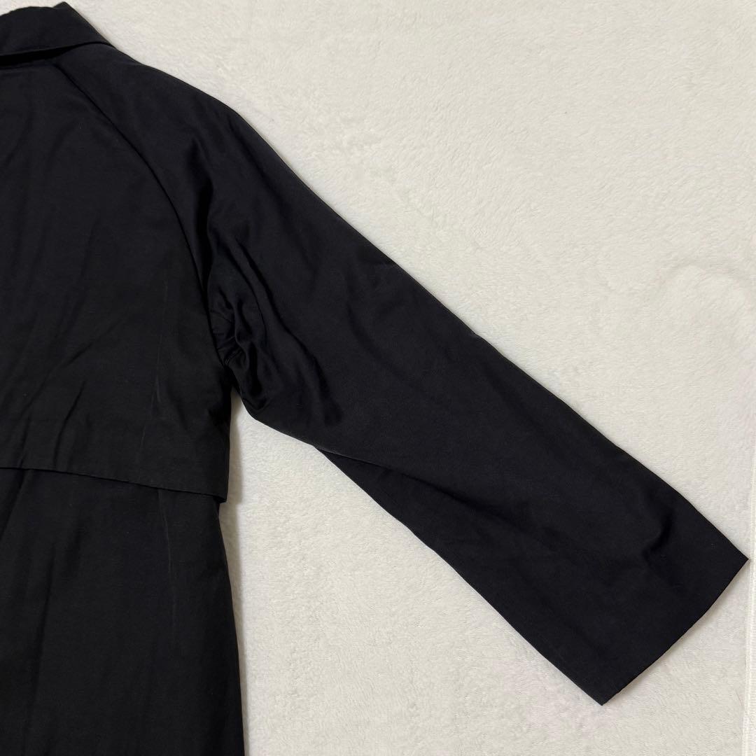 【YAECA】 ステンカラーコート ロング ライナー付　アルパカ混　ブラック　S