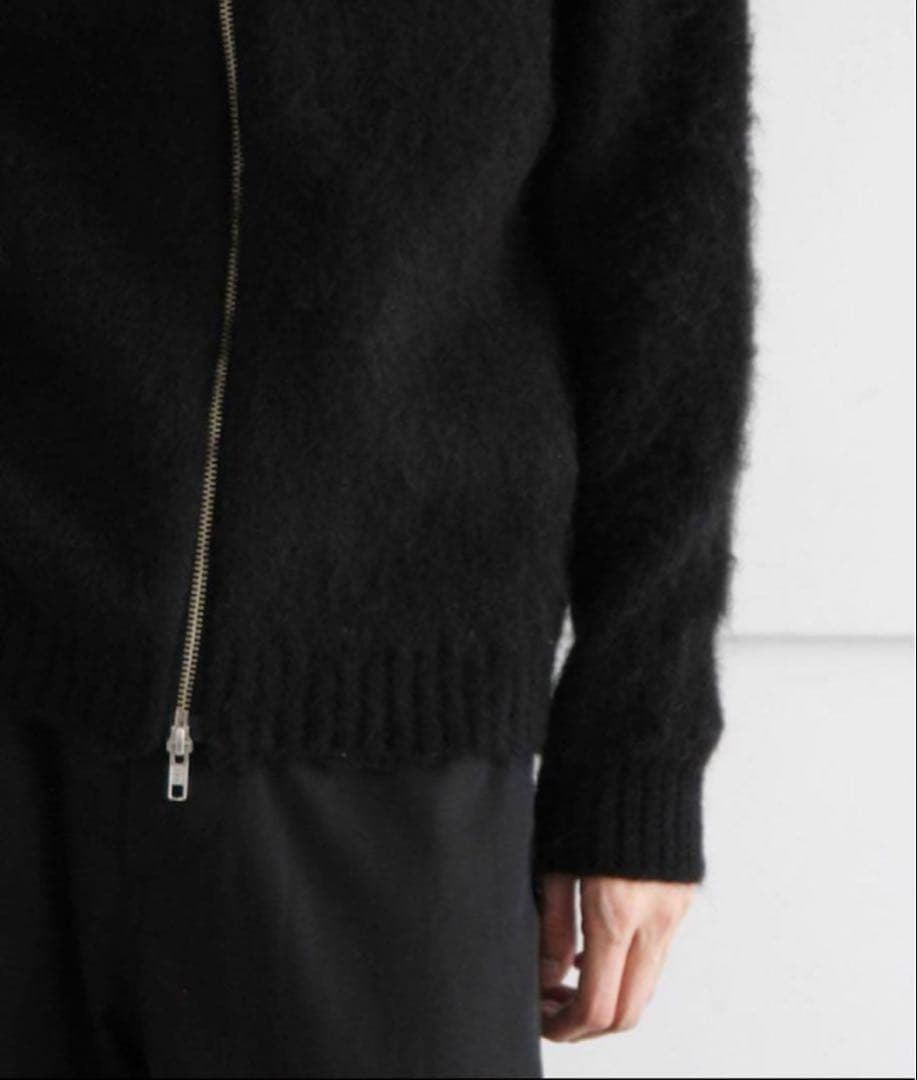 トップス KAIKO SHAGGY ZIP CARDIGAN \"BLACK\"