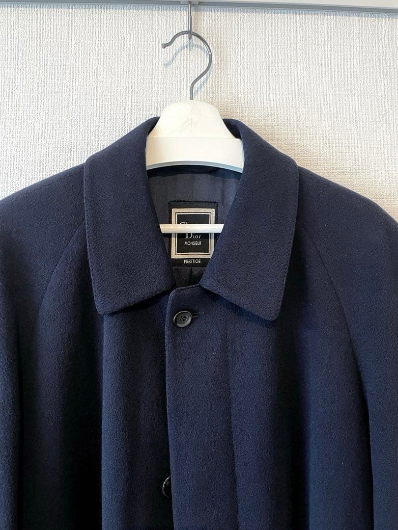 ご*様 美品 最高級 カシミヤ100% クリスチャンディオール ステンカラーコー