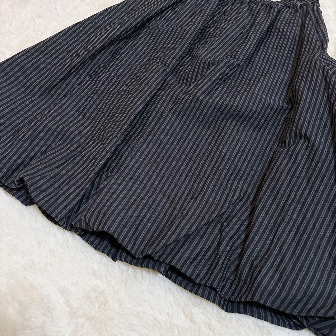 2024年モデル☆芽風 ヴィンテージ ストライプ スカート バルーン