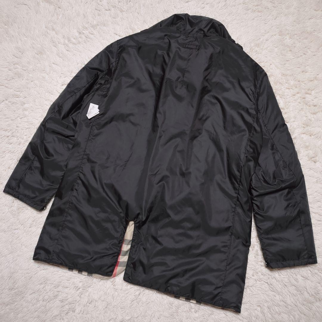 美品！バーバリーロンドン　ダウンライナー付きコート　M　メガチェック　黒