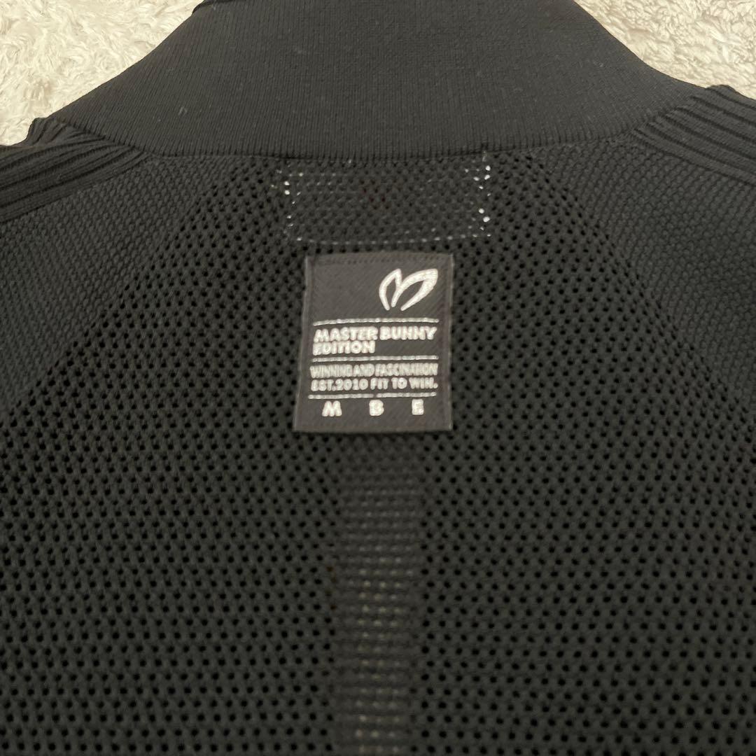 【美品】マスターバニーニットジケット　メッシュ　背面ロゴ　メンズゴルフウェア　4