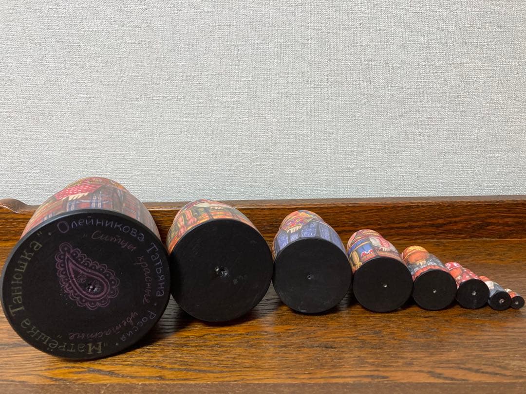 ロシア伝統衣装マトリョーシカ(8P)『赤のチンツ』コンクール受賞作品