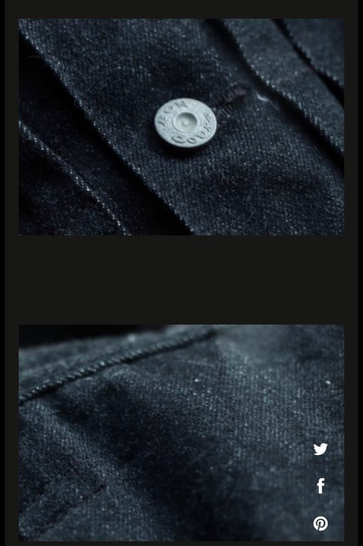 boncoura 9周年　ブラックデニムジャケット　1st