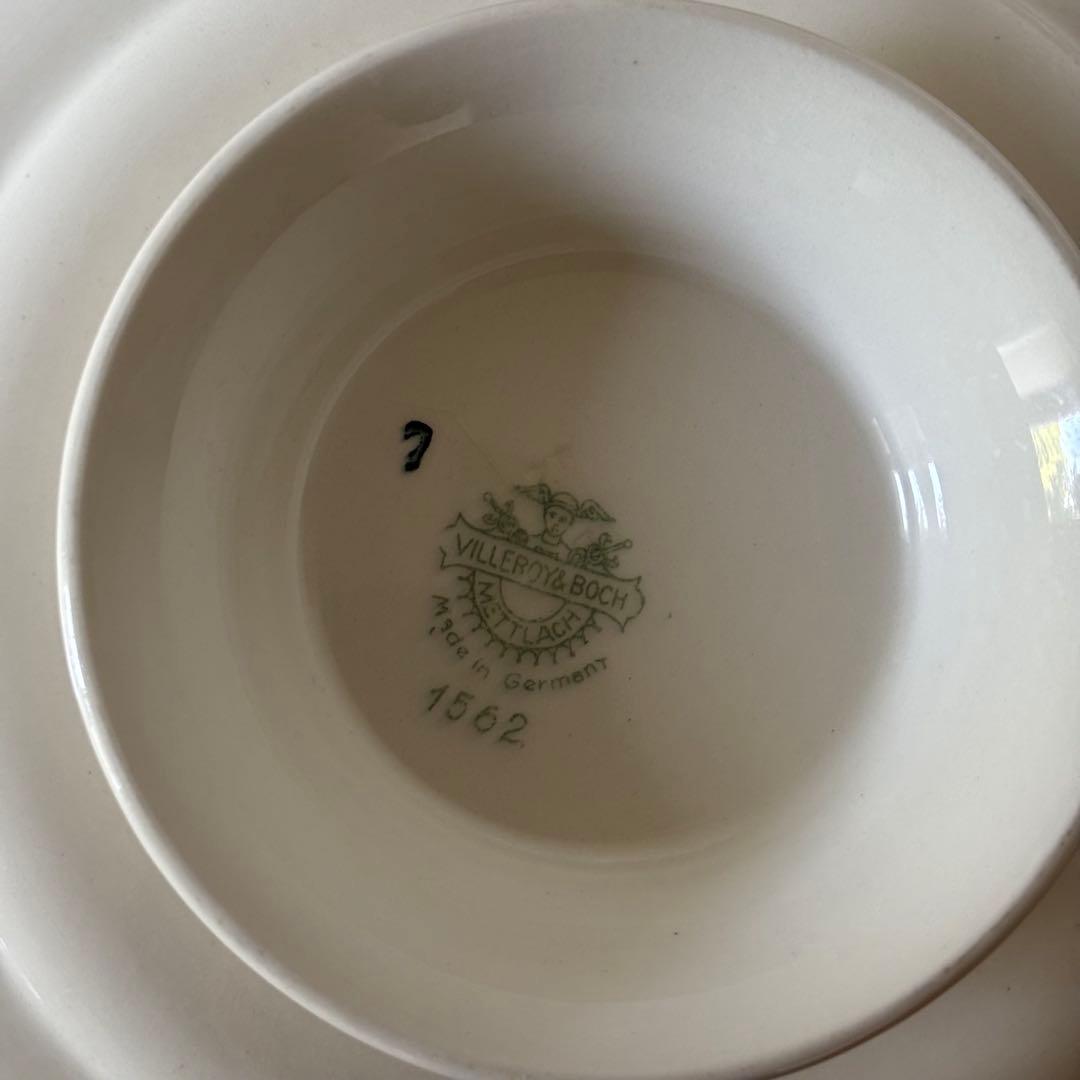 VILLIEROY&BOCH ケーキ皿 コンポティエ 花リム