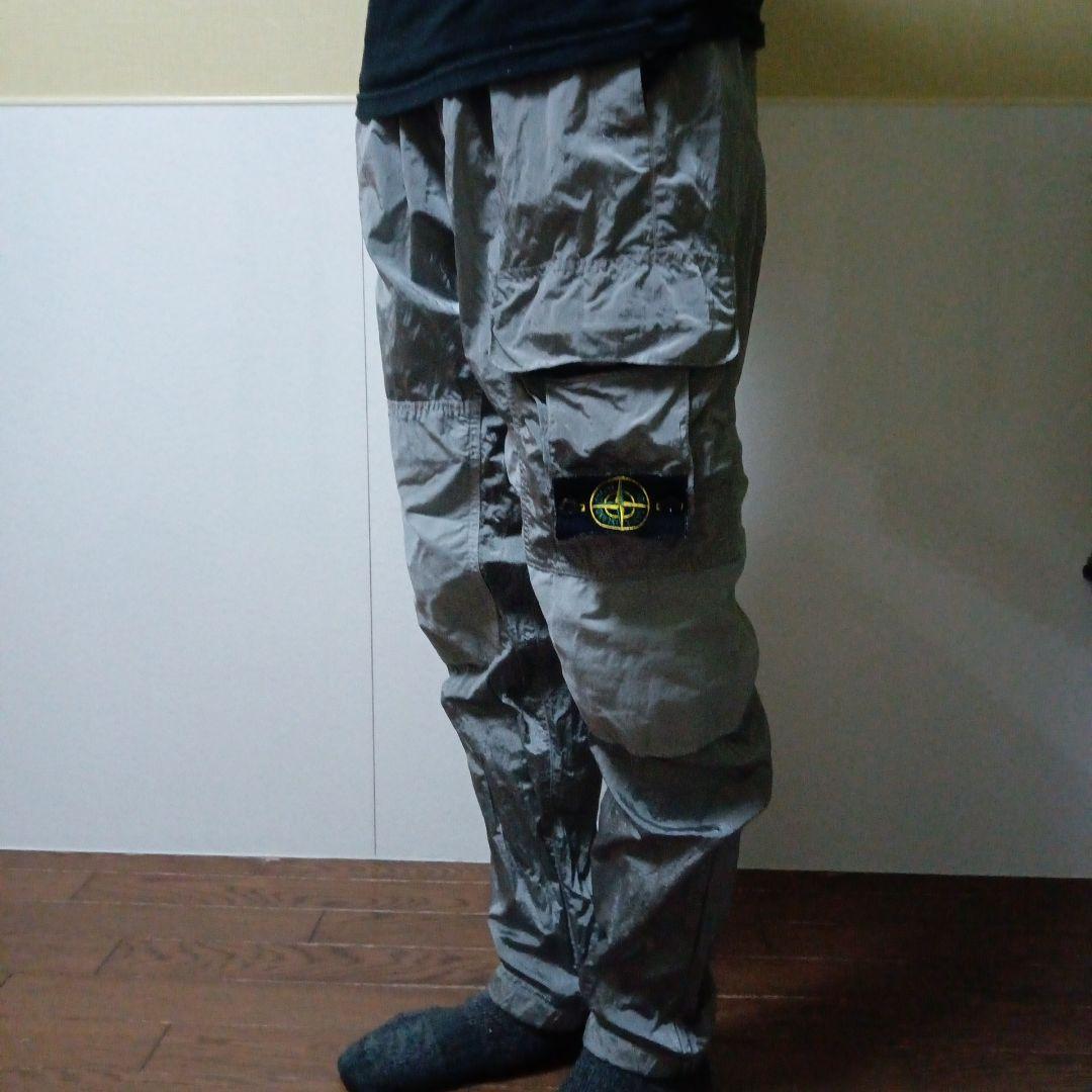 美品　Stone  グレー　シルバー カーゴパンツ Mサイズ