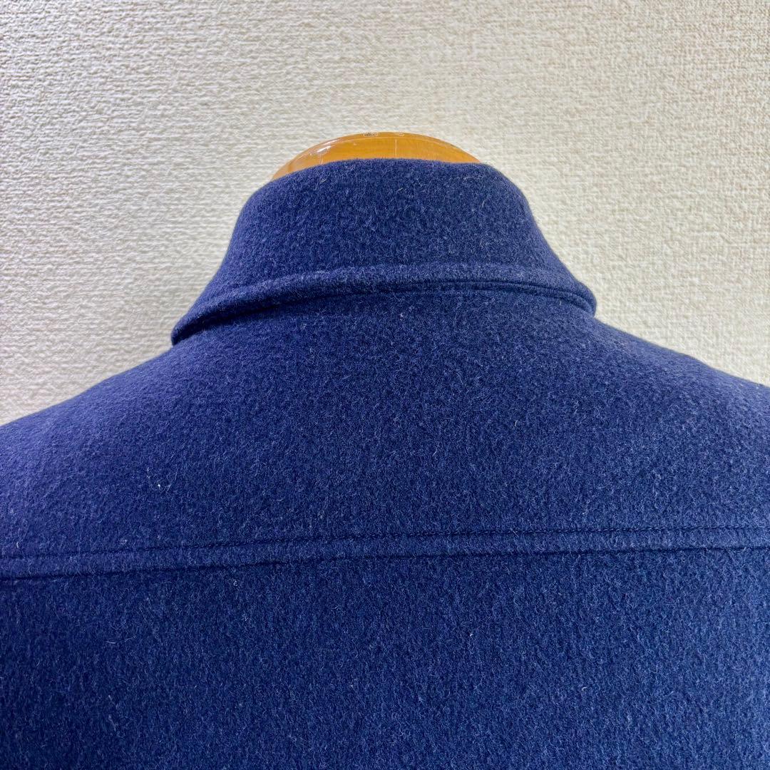 希少 90s ポロバイラルフローレン 中綿入りステンカラーコート ネイビー系