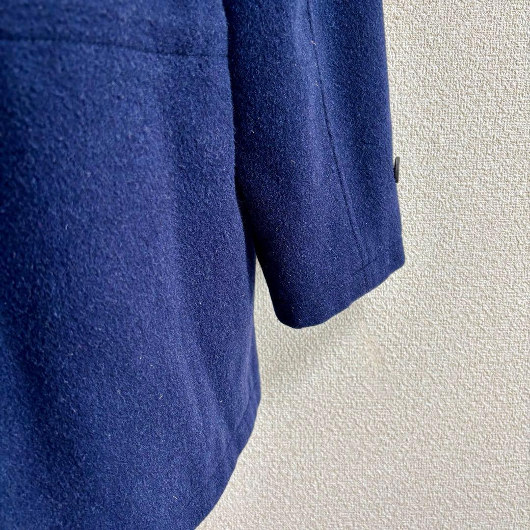 希少 90s ポロバイラルフローレン 中綿入りステンカラーコート ネイビー系