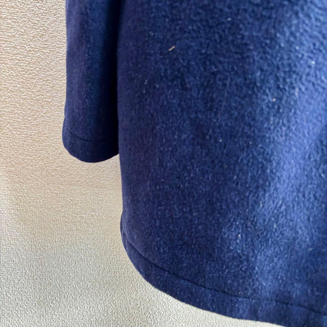 希少 90s ポロバイラルフローレン 中綿入りステンカラーコート ネイビー系